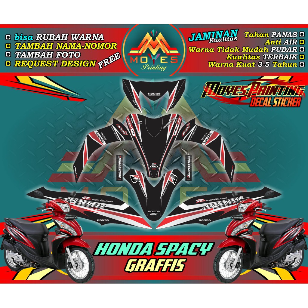 Jual Decal Full Body Honda Spacy Stiker Motor Spacy Decal Sticker Spacy