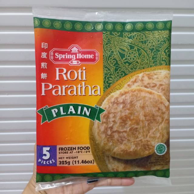 Jual Spring Home Roti Paratha Plain 325 gram isi 5 pcs Spring Home ...