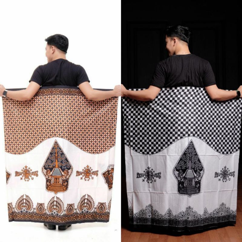 Jual Sarung Batik Motif Wayang Gunungan Nu Putih Kwzm Shopee Indonesia