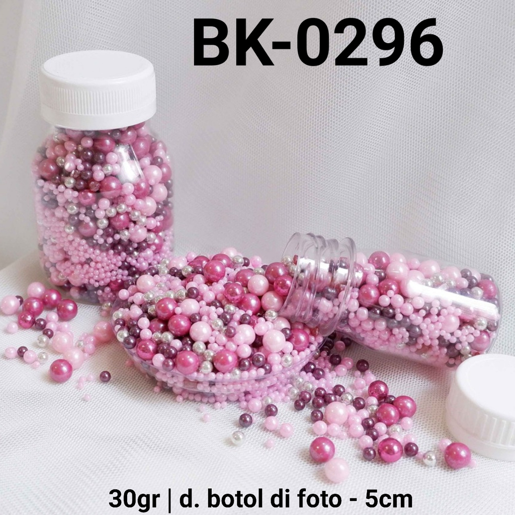 Jual BK-0296 Sprinkles sprinkle springkel 30gr mutiara pink ungu ...