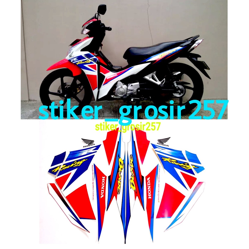 Jual STIKER STRIPING & LIS BODY MOTOR HONDA BLADE RACING R 2012 2013 ...