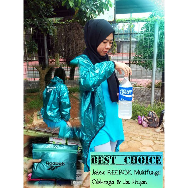 Jual Jas Hujan warna Hijau Toska / Baju Sauna Suit Hijau Toska | Shopee