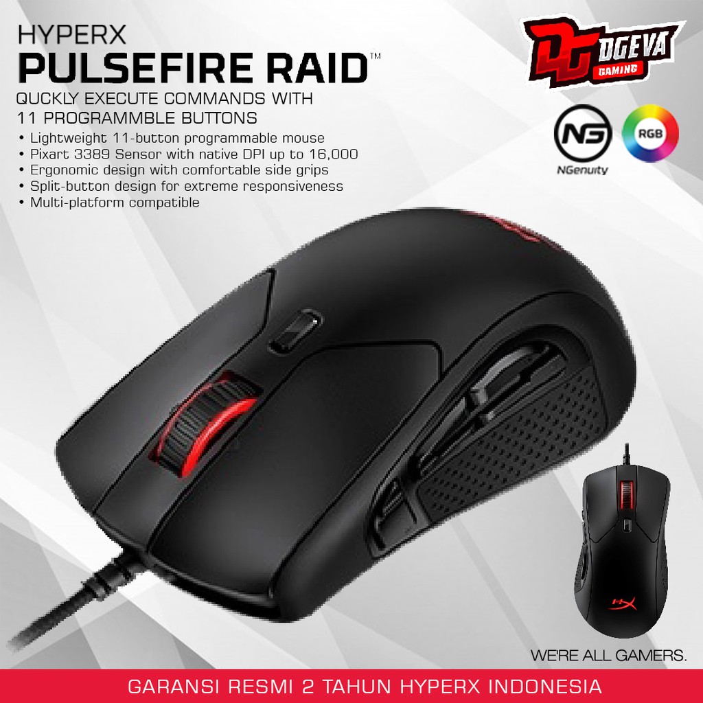 Jual HyperX Pulsefire Raid RGB Mouse Gaming | Shopee Indonesia