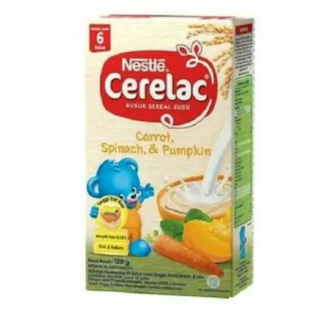 Jual Nestle Cerelac 6+ Rasa Wortel Bayam Labu Box 120 g | Shopee Indonesia