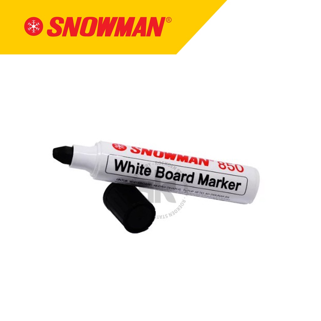 Jual Snowman Whiteboard Marker Spidol Jumbo Hitam ABG-850 Black (Chisel ...