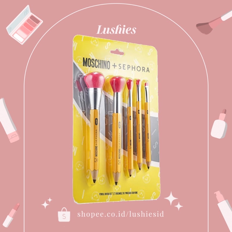 Jual SEPHORA + MOSCHINO PENCIL BRUSH SET | FACE BRUSH KUAS