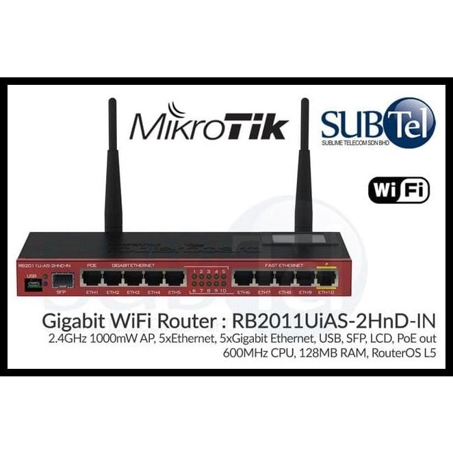 Jual Mikrotik Rb2011Uias-2Hnd-In - Wifi Router 10 Port | Shopee Indonesia