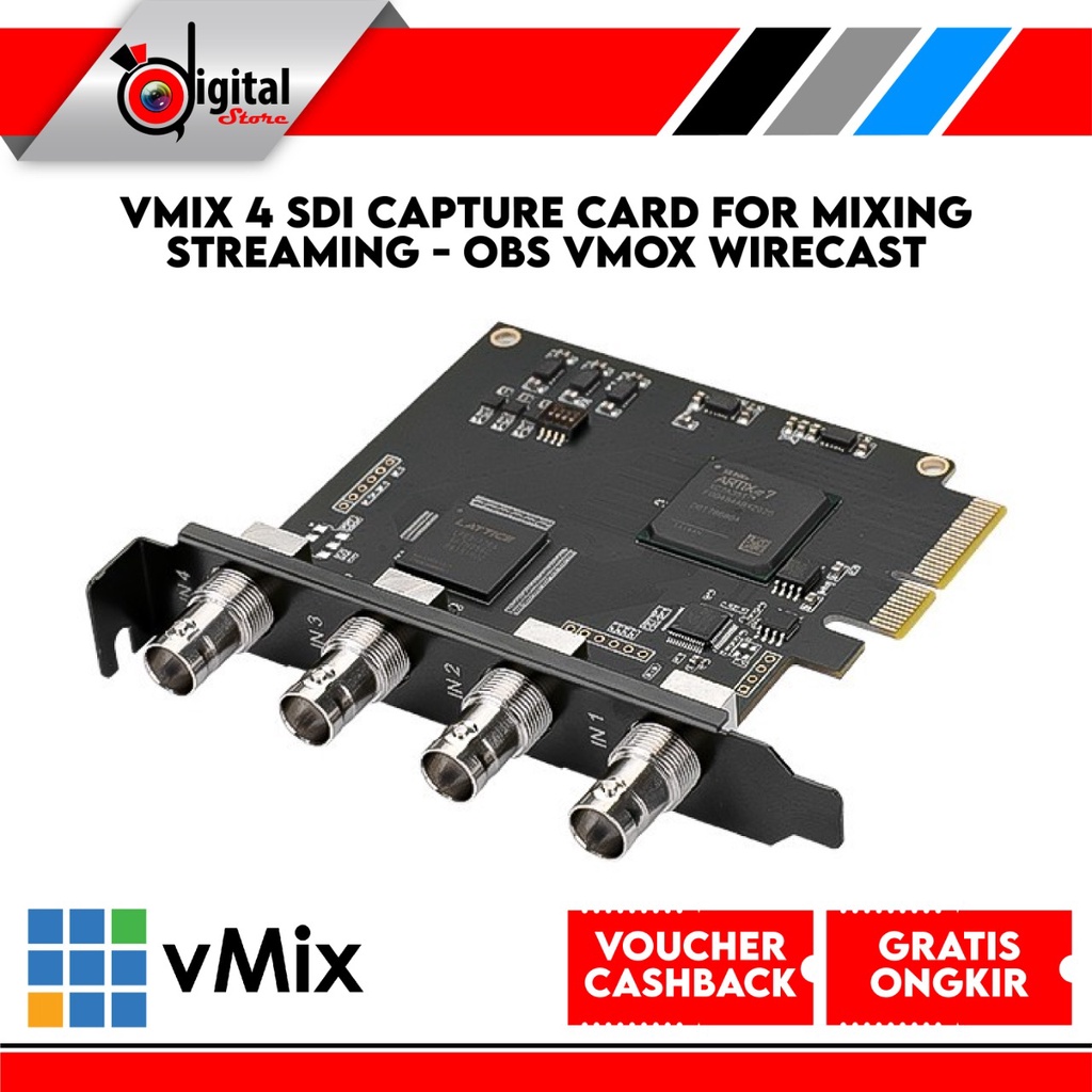 Jual VMIX 4 SDI Capture Card for Mixing Streaming OBS VMOX Wirecast