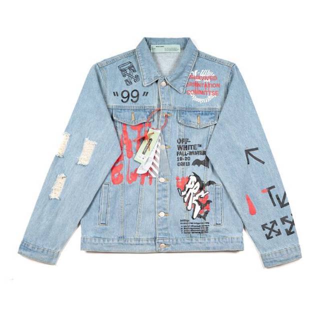 Jaket jeans off white online