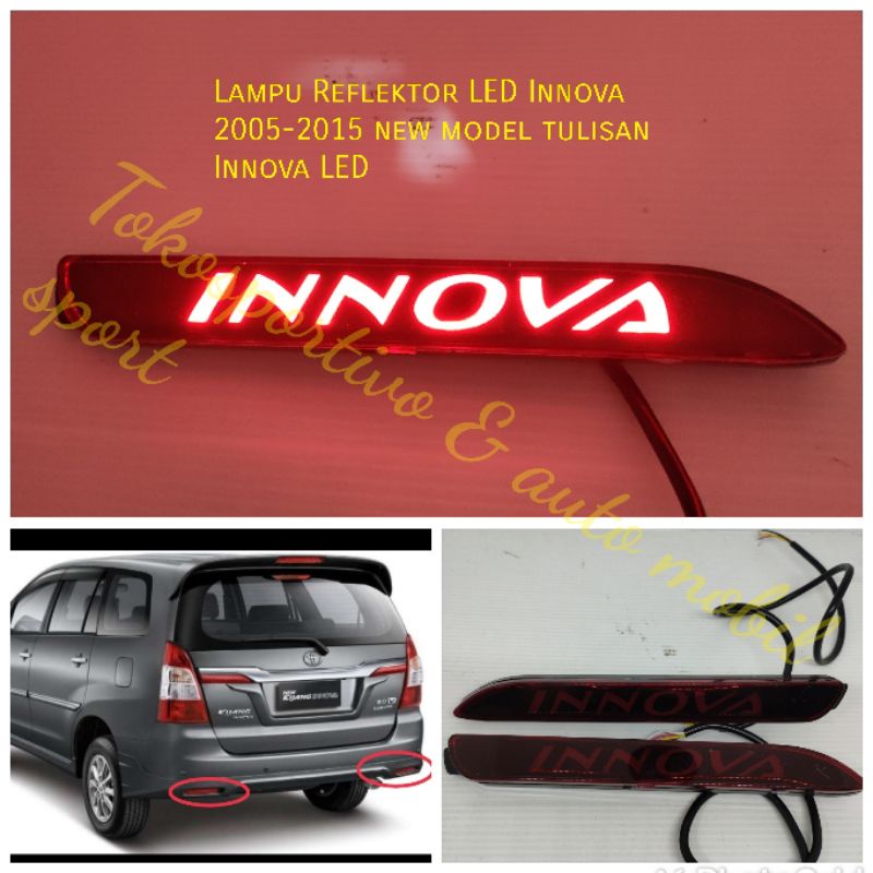 Jual Lampu Reflektor LED bumper belakang Toyota Innova 2005-2015 merah ...