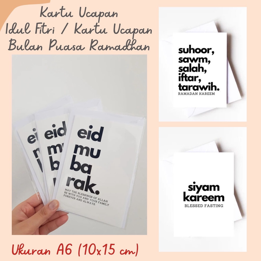 Jual KARTU UCAPAN HAMPERS BULAN PUASA RAMADHAN / KARTU IDUL FITRI ...