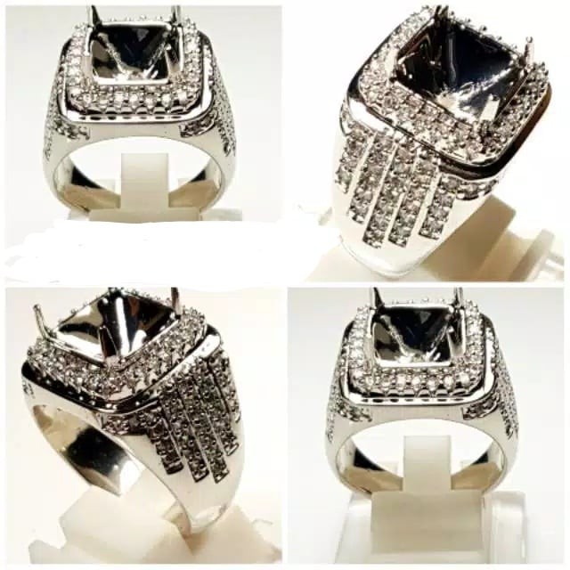 Jual Ring / Emban Micro Setting Alpaka Super Mewah Full Zirconnya Perak ...