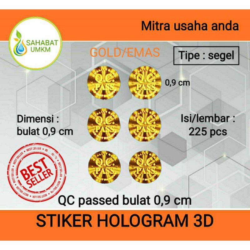 Jual Stiker Hologram QC Pass Bulat 0,9 Cm | Shopee Indonesia