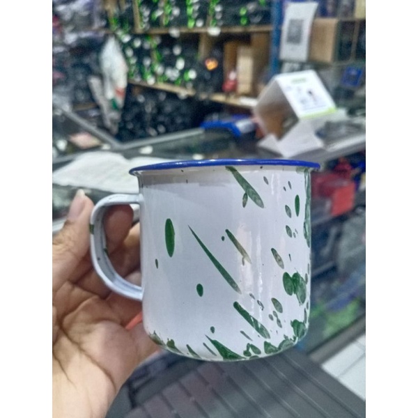 Jual Gelas Mug Enamel Polos 7cm Cangkir Jadul Gelas Kopi Teh Shopee Indonesia 3072