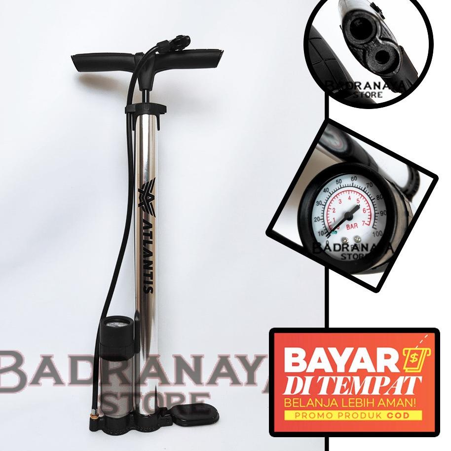 Jual Pompa Ban Tabung Meter Sepeda Motor Mobil Bola Manual Kompa