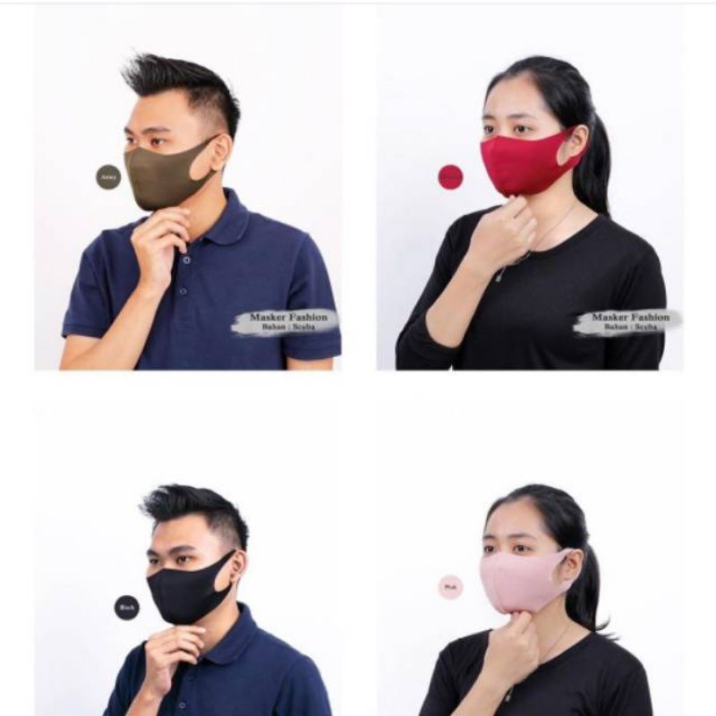 Jual Masker Kain Scuba Dewasa Polos Shopee Indonesia 9556