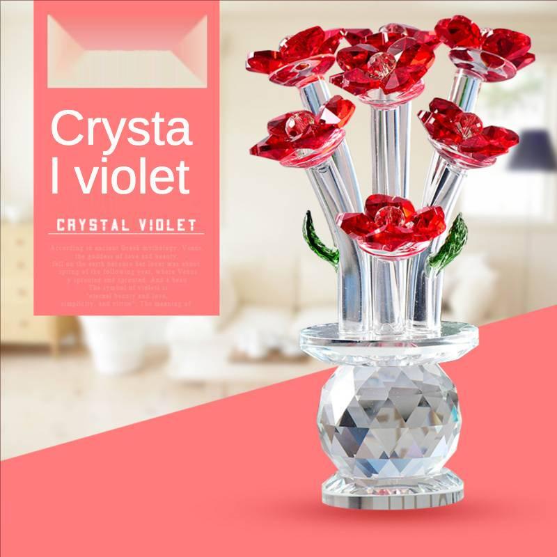 Jual BUNGA KRISTAL HIASAN MOBIL DAN MEJA MAWAR CRYSTAL HNDS550921 ...
