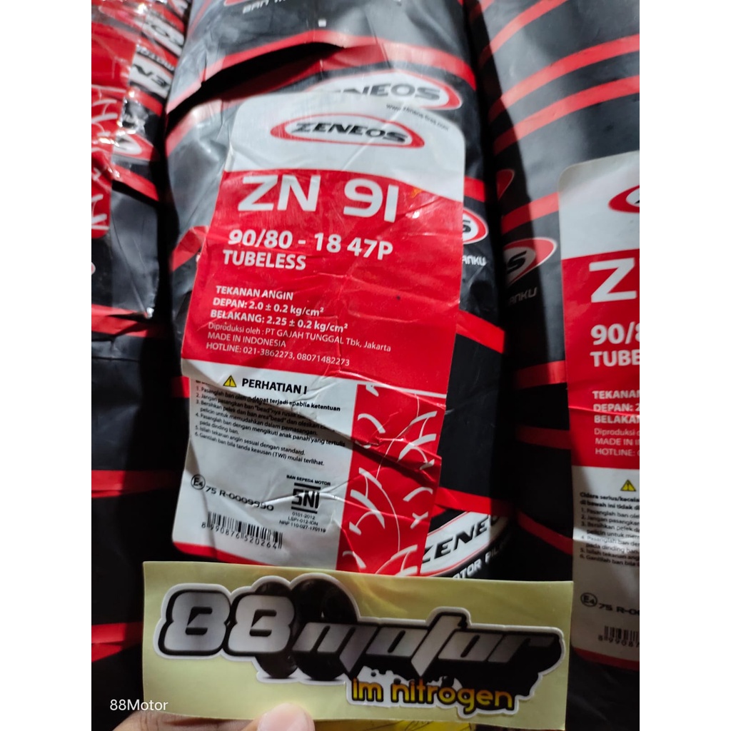 Jual Ban Zeneos ZN91 90/80-18 Tubeless | Shopee Indonesia
