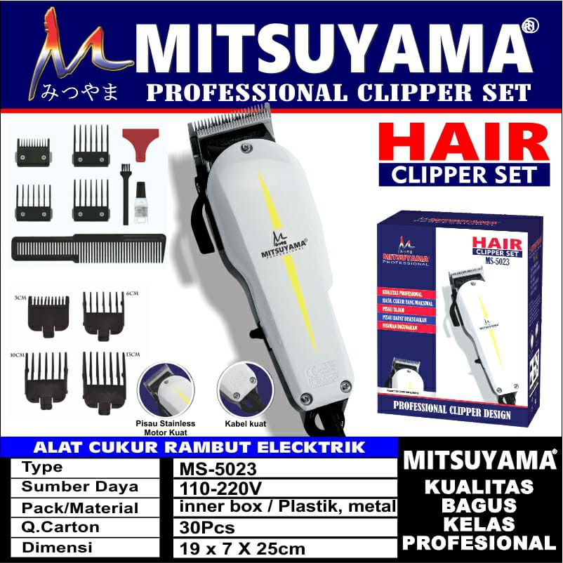 Jual medan elektronik ketam rambut alat cukur rambut mitsuyama 5023 ...