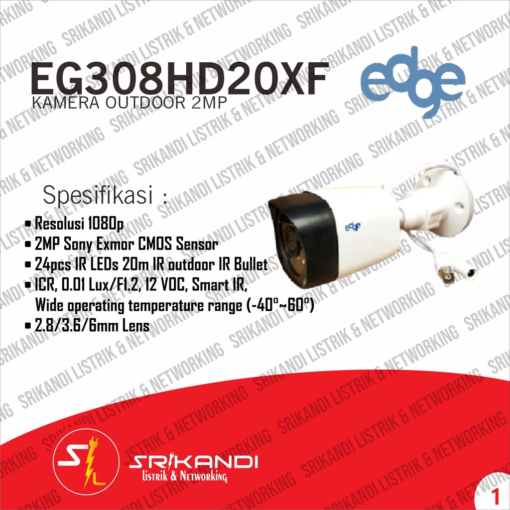Jual CCTV KAMERA EDGE OUTDOOR 2MP EG308HD20XF | Shopee Indonesia