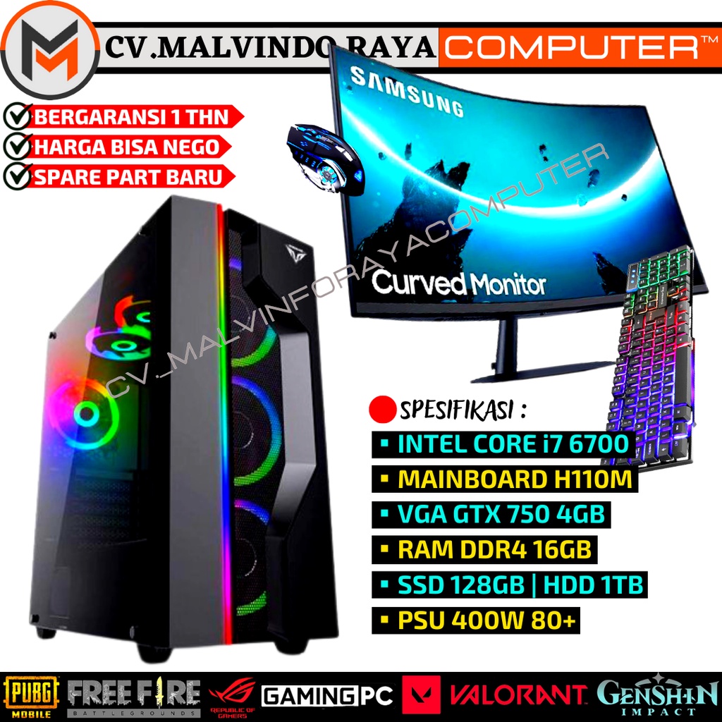 Jual Pc Gaming Editing Fullset I Vga Nvidia Gtx Gb Ram Gb