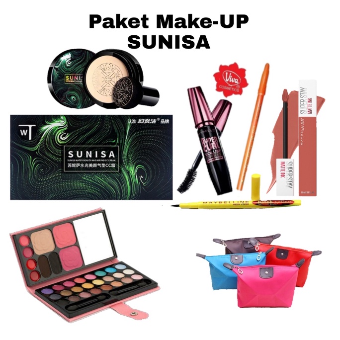 Jual Paket MakeUp Sunisa Masroom Air Cusion BB CC Cream Set 6 in 1 SUNISA MASROOM AIR CUSION Shopee Indonesia