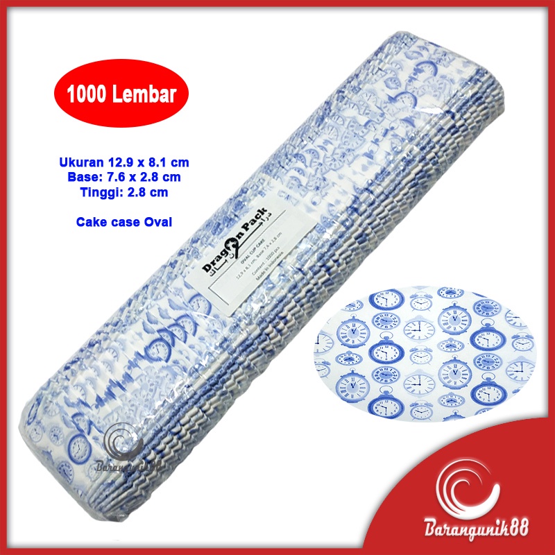 Jual Kertas Bolu Kukus Oval 129mm 1000 Lembar Risole Risol Cake Case ...