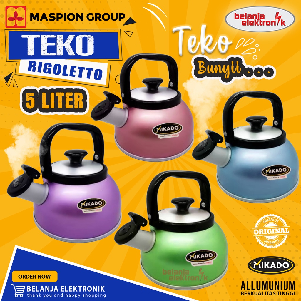 Jual Maspion Teko Rigoletto 5 Liter Ceret Bunyi Siul Whistling Kettle Alumunium Shopee Indonesia 5174