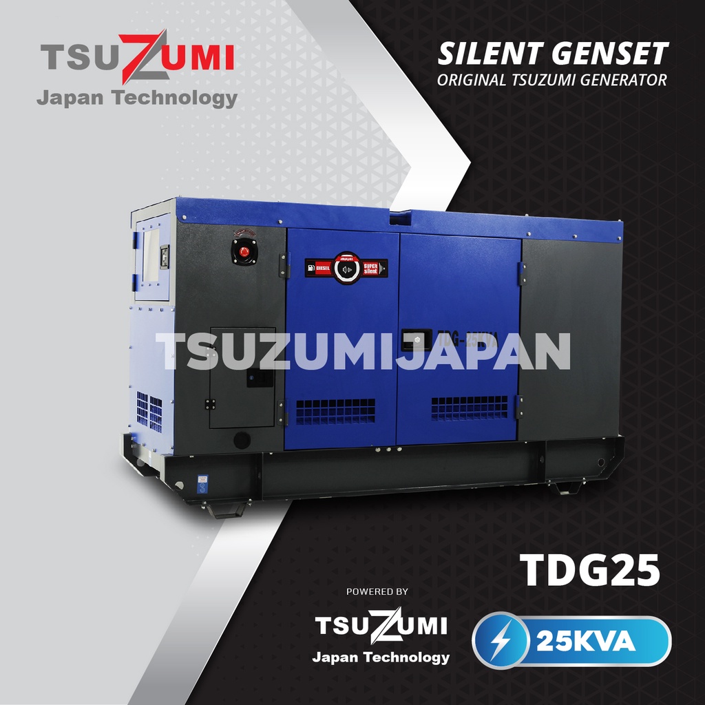 Jual Genset Silent Diesel 25 Kva 3 Phase Tdg 25 Kva Silent Tsuzumi Japan Technology Shopee 9375