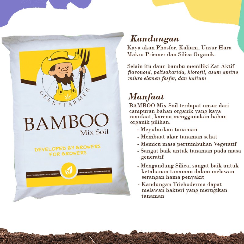 Jual Media Tanam Bamboo Mix Soil Tanah Humus Bambu - Gosend (Geek ...