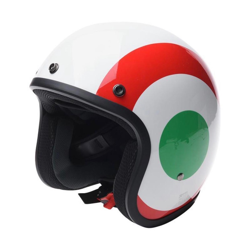 Jual Helm vespa original italian flag italy, xential white, white