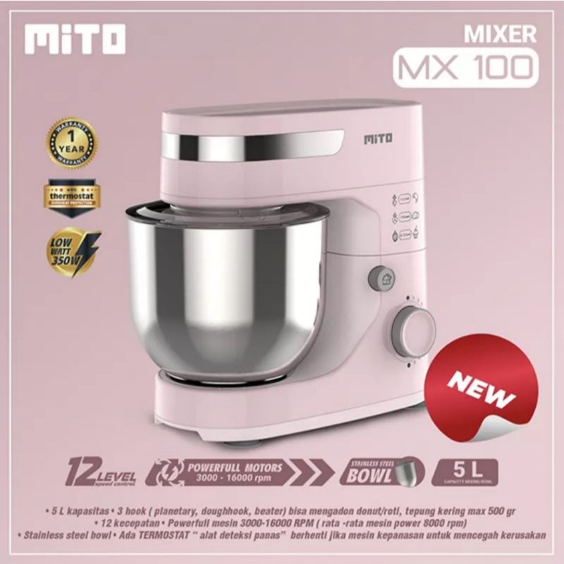 Jual MITO MX100 Stand Mixer 5 Ltr MX-100 | Shopee Indonesia