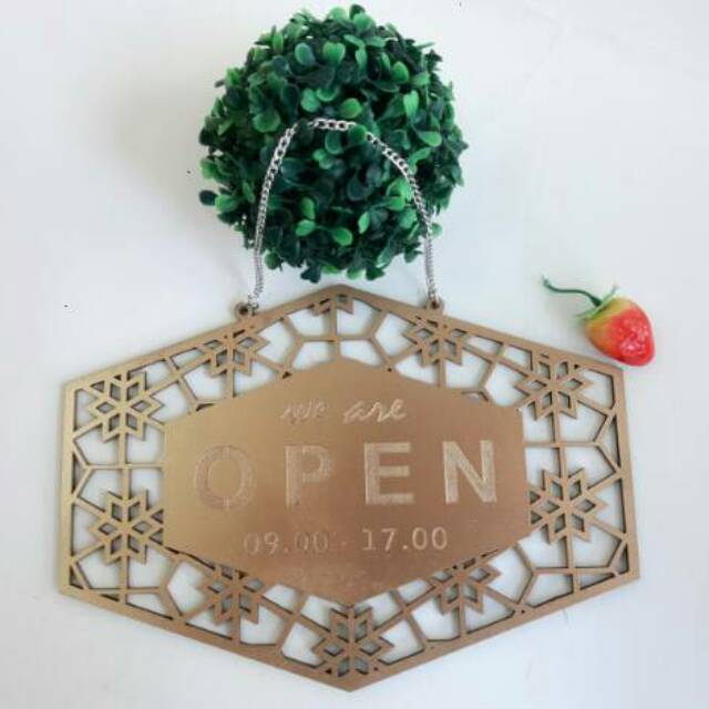Jual open signage / tanda open/ tanda buka/ tanda pintu | Shopee Indonesia