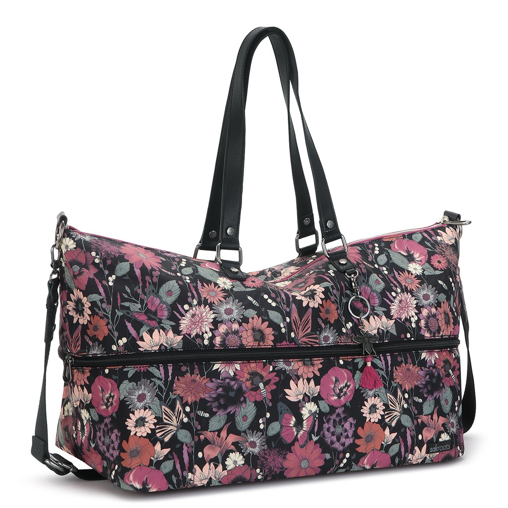 Jual Sakroots Travel Duffle Bag Graphite in Bloom Shopee Indonesia