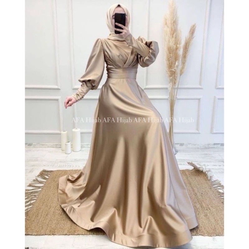 Jual Jasmine Dress Satin Premium | Shopee Indonesia