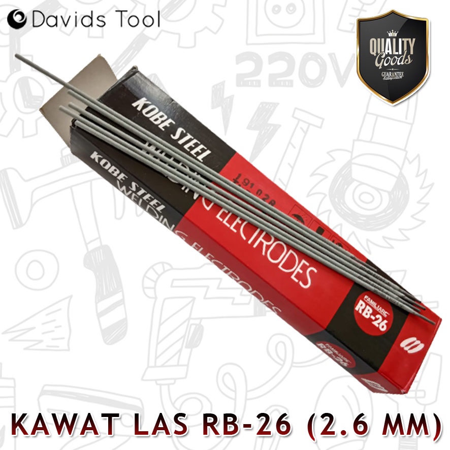 Jual Kawat Las Listrik RB 26 2.6mm Kobe Steel 1Kg | Shopee Indonesia