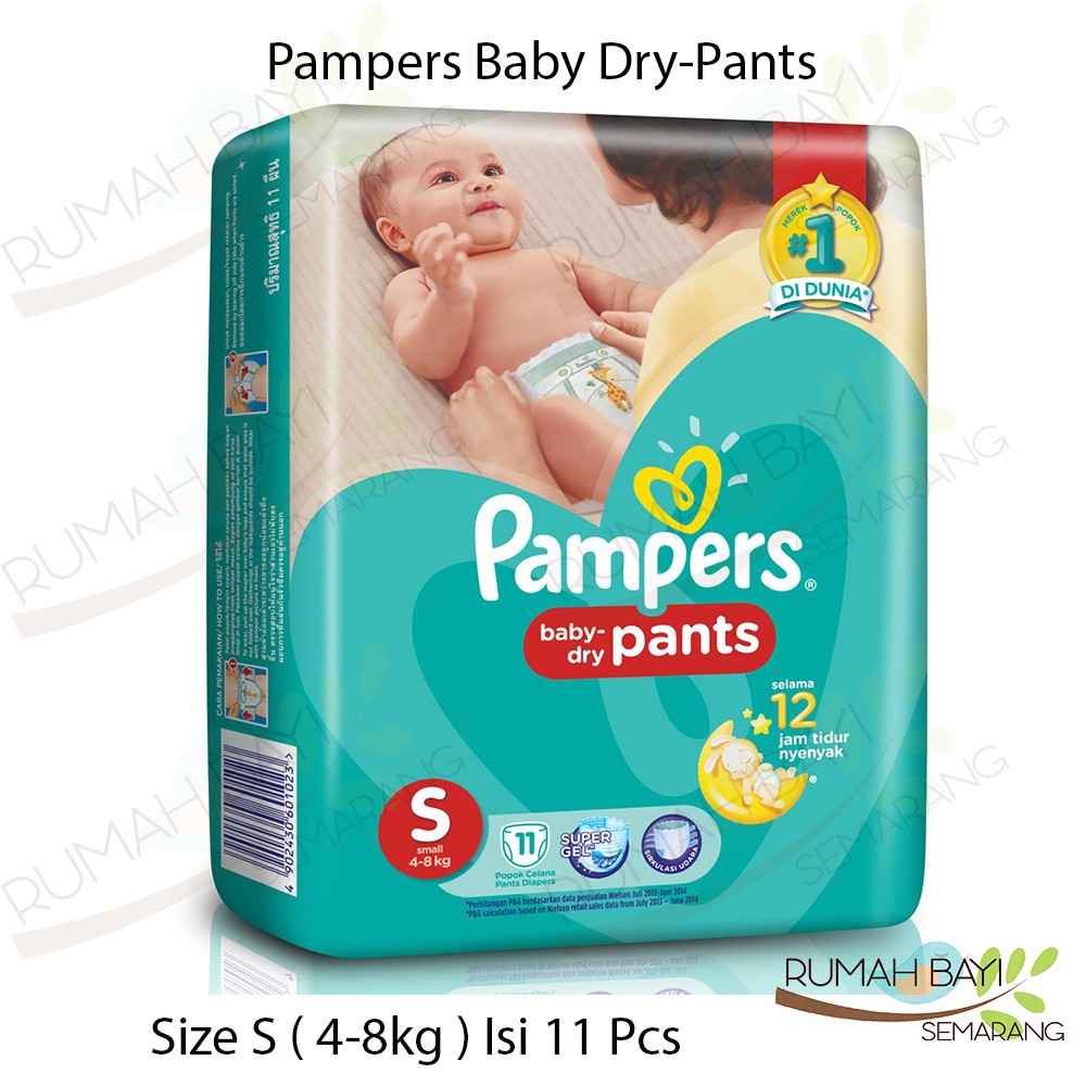 Jual Pampers Baby-dry Pants S11 ( 4-8 Kg ) | Shopee Indonesia