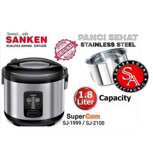 Jual Rice Cooker Stainless Steel Sanken Type SJ1999 (Khusus Medan