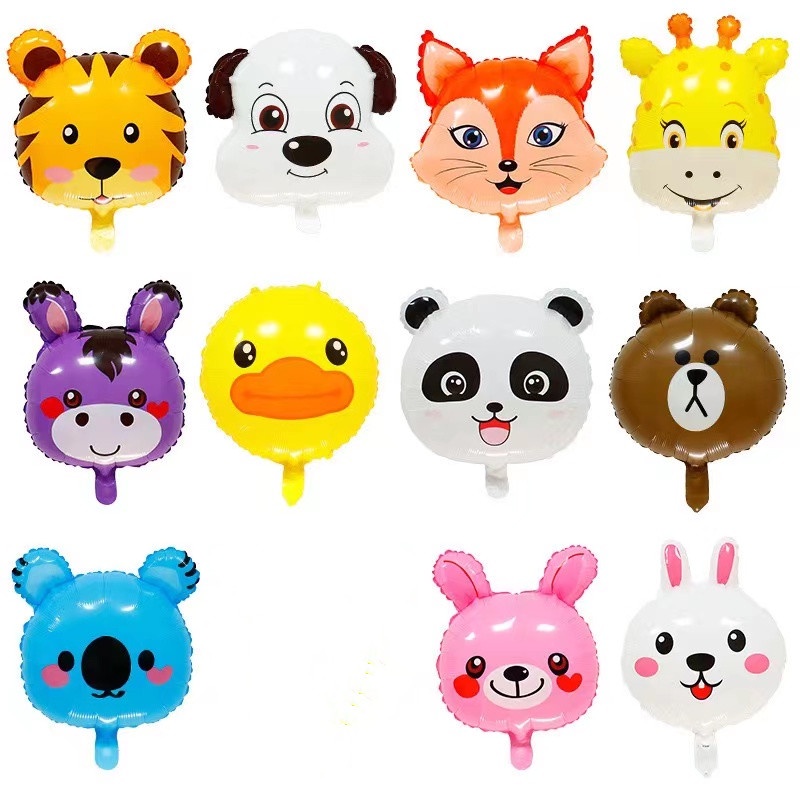Balon foil bulat 18inch animal balon huruf  balon latex balon ulang tahun dekorasi ulang tahun