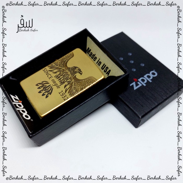 Jual Korek Api Zippo Gold Matte Grafir Eagle Since Limited Super