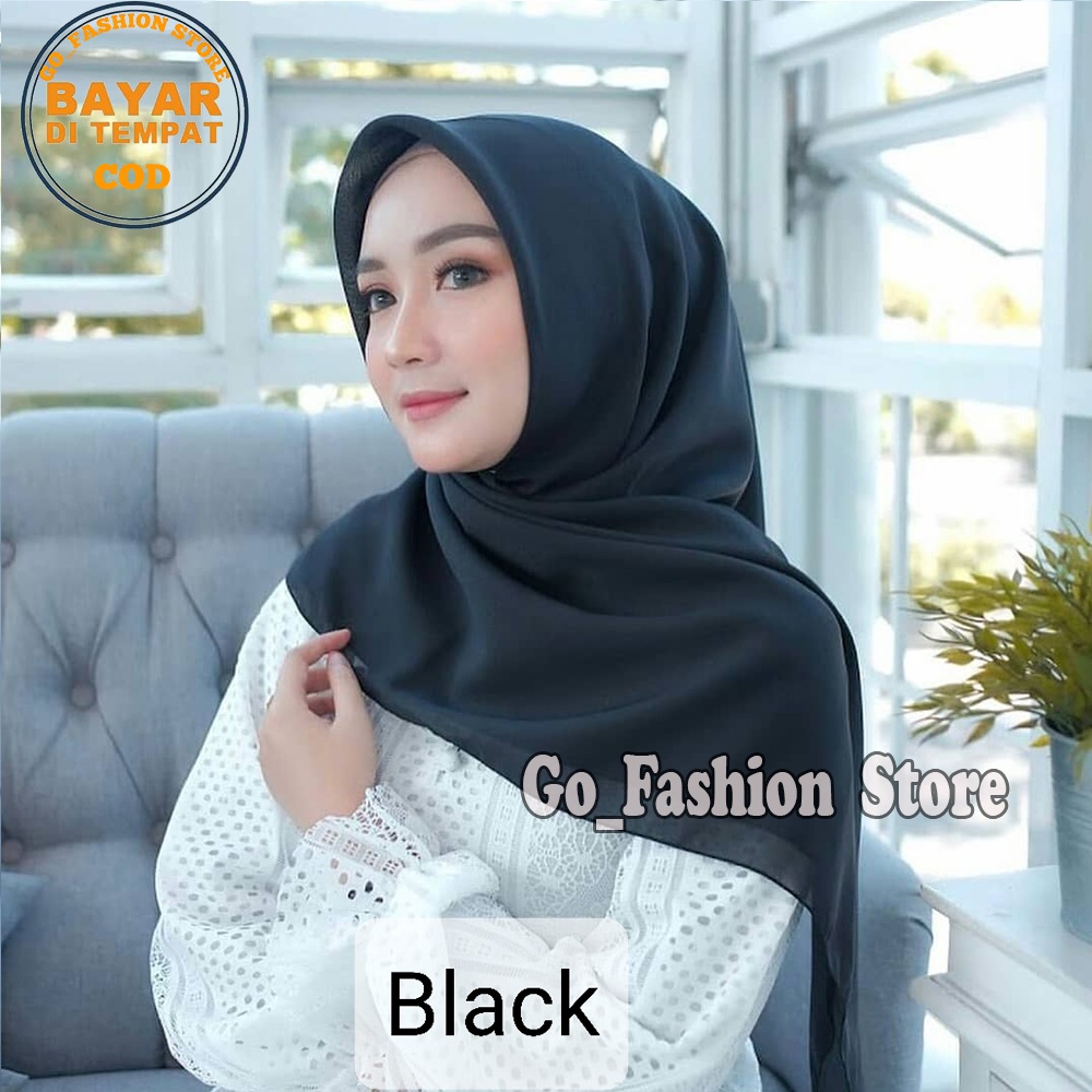 Jual Hijab Segiempat Bella Square Polos / Kerudung Segi Empat Bella