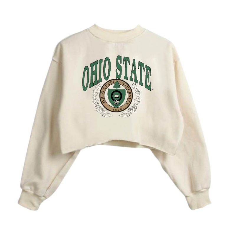 Jual OHIO STATE UNIVERSITY SWEATER CROPE BAHAN FLEECE (PS) | Shopee ...