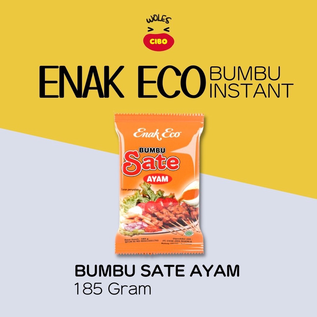 Jual Enak Eco Bumbu Sate Ayam Bumbu Gado Gado 185 Gram Shopee Indonesia