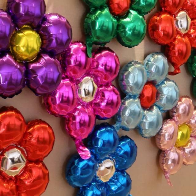 BALON FOIL BUNGA 18inch  Ulang Tahun Wedding Tunangan Engagement Flower Birthday