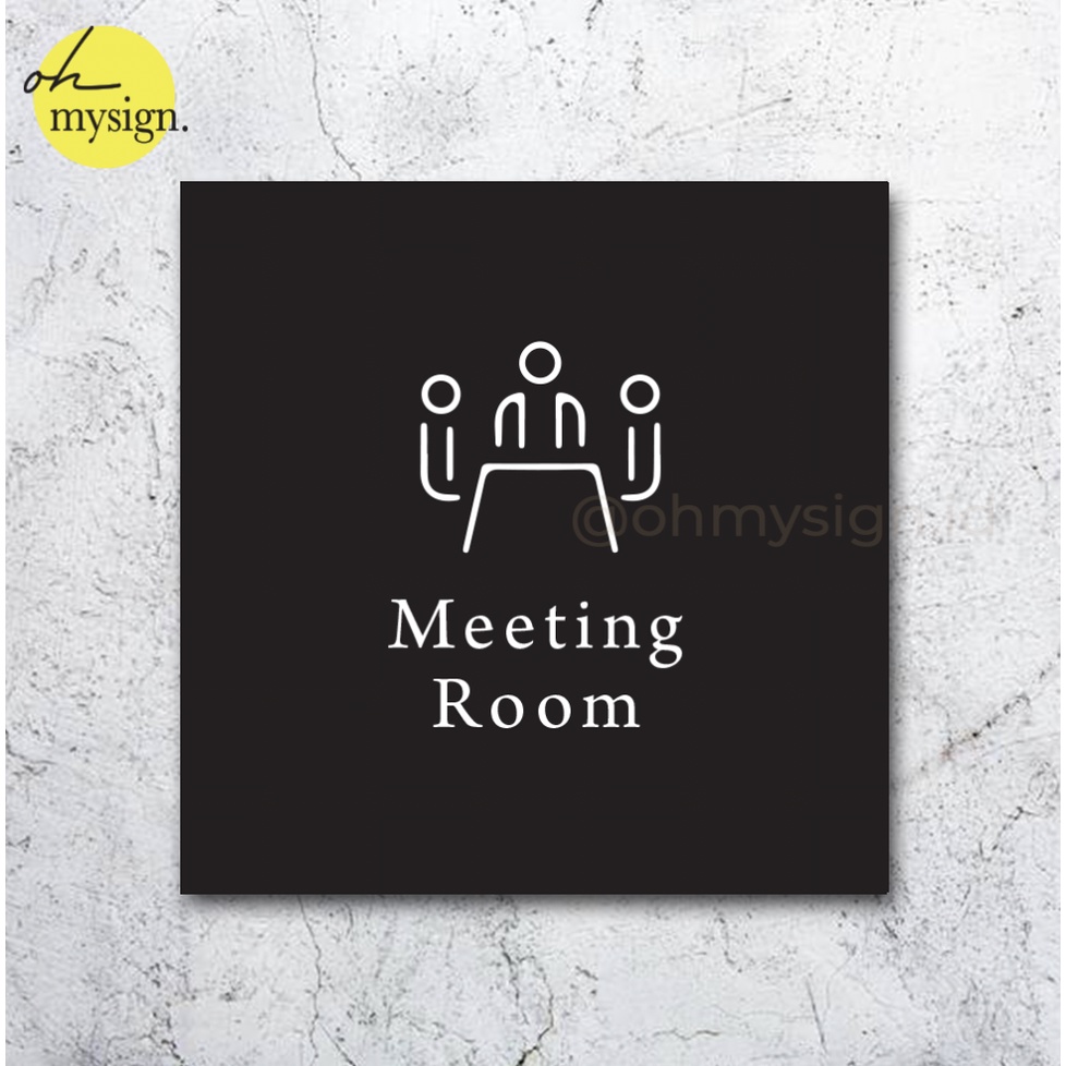 Jual Sign Meeting Room Ruang Rapat sign Akrilik | Acrylic Sign Modern ...