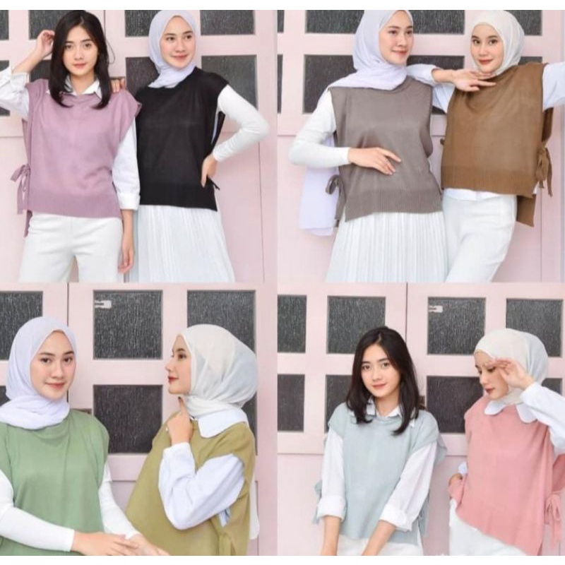 Jual ROMPI TALI RAJUT WANITA VIRAL | VEST RAJUT | Shopee Indonesia