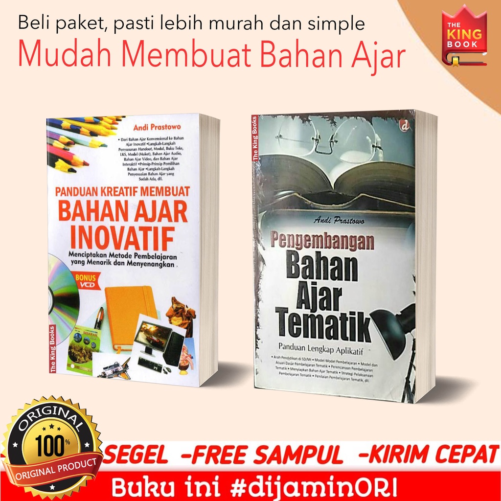 Jual Paket 2 Buku Panduan Membuat Bahan Ajar Inovatif And Pengembangan Bahan Ajar Tematik Shopee 2032