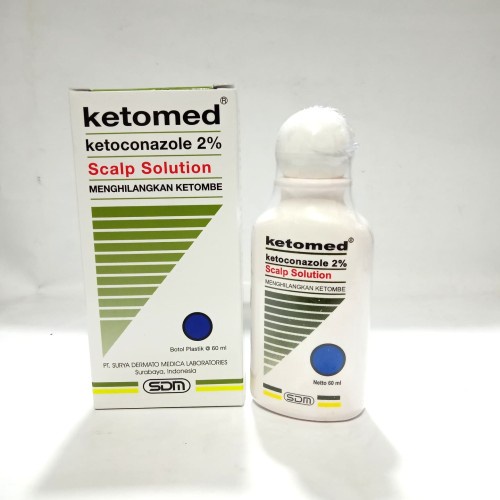Jual KETOMED KETOCONAZOLE 2 SCALP SOLUTION MENGHILANGKAN KETOMBE ISI