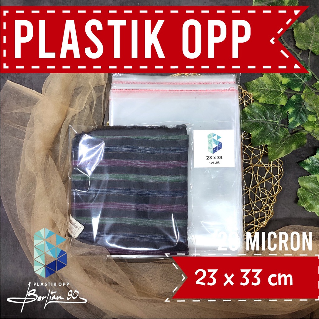 Jual Plastik Opp 23 X 33 Cm 20 Mic 100lbr Lem Atau Seal Plastik Bening Kemasan Bungkus Baju 4674