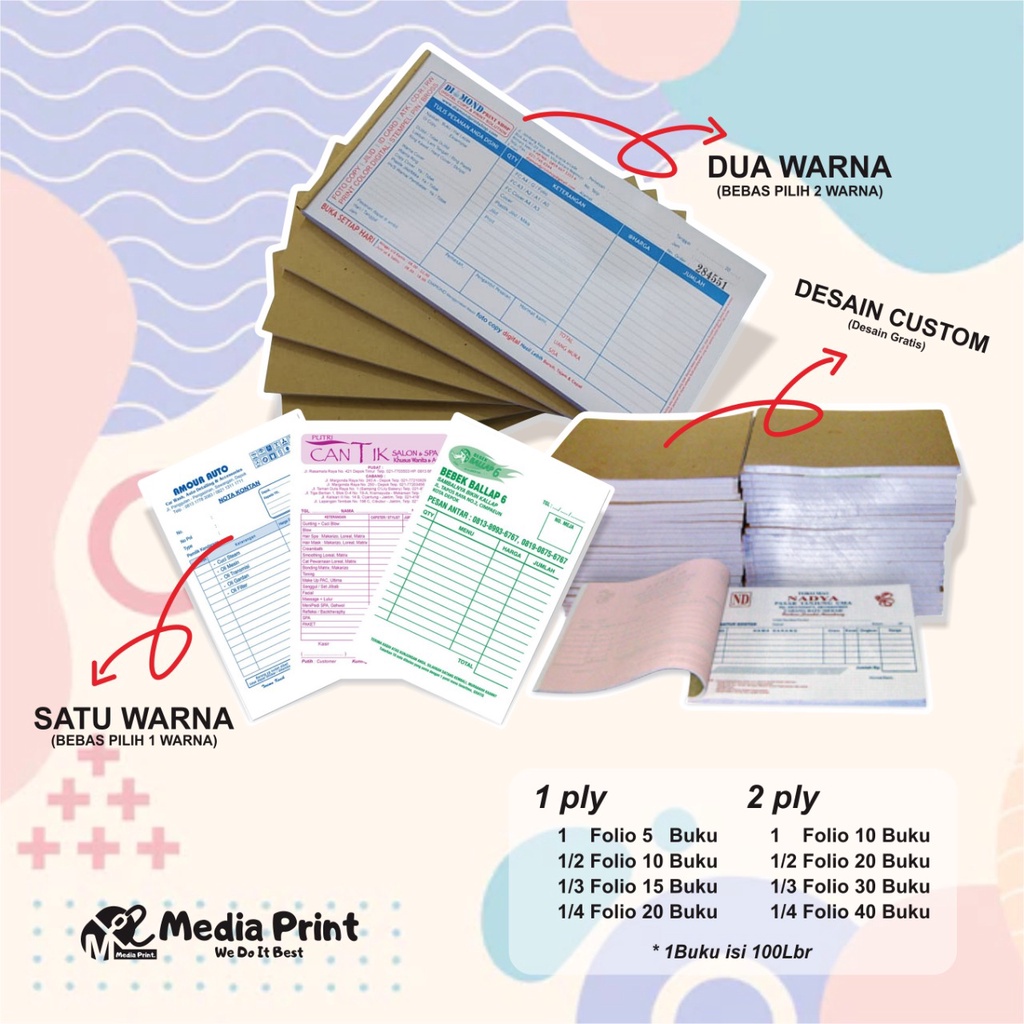 Jual Nota 2ply Custom Free design | Shopee Indonesia